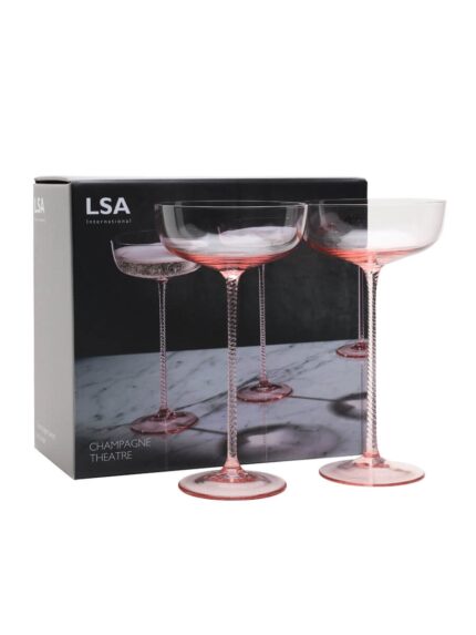 Two Dawn Pink Champagne Theatre Champagne Saucers